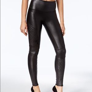Spanx Faux Leather Moto Leggings